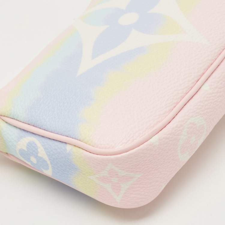 Pre Owned Louis Vuitton Escale Mini Pastel Monogram Canvas Canvas Pochette Accessoires