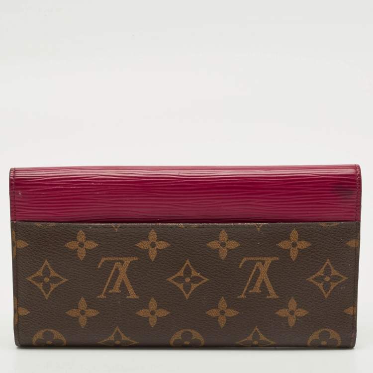 مملوكة مسبقًا Louis Vuitton Marie-Lou Fuchsia Monogram Canvas and Epi Leather Wallet