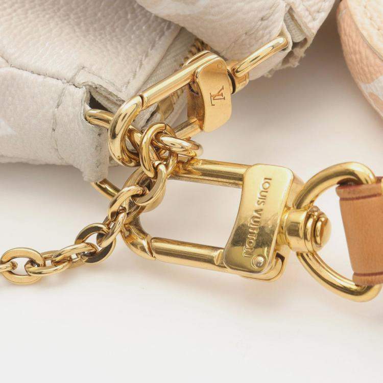 Pre Owned Louis Vuitton Multi Pochette Accessoires Pink/Beige Monogram Giant Canvas Shoulder Bag