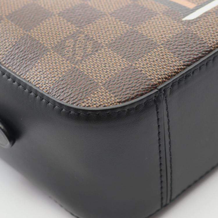Pre Owned Louis Vuitton Santa Monica Damier Ebene Canvas Crossbody Bag