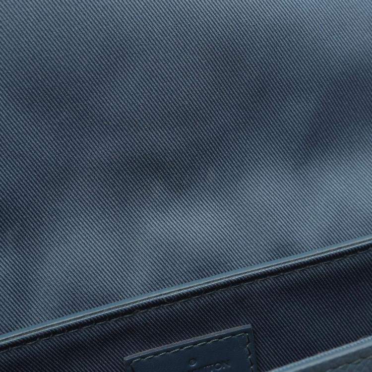 Pre Owned Louis Vuitton Aerogram Takeoff Green Tone Leather Shoulder Bag