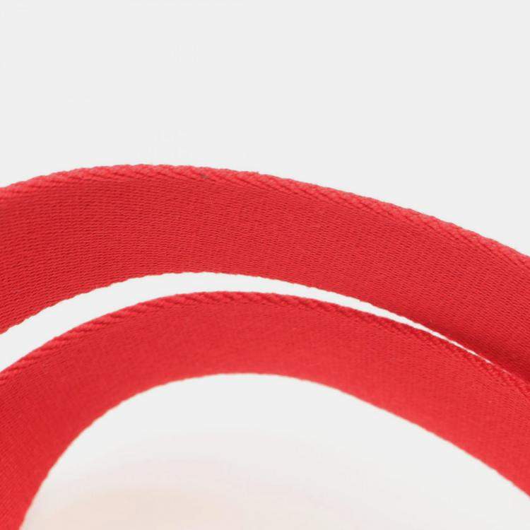 Pre Owned Louis Vuitton Antigua Cabas MM Beige Red Canvas Tote Bag