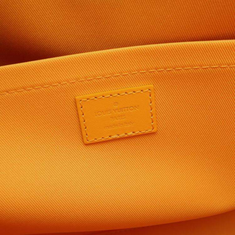 Pre Owned Louis Vuitton  Sac Plat  24H Yellow Canvas Tote Bag