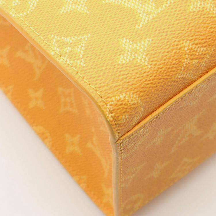 Pre Owned Louis Vuitton  Sac Plat  24H Yellow Canvas Tote Bag