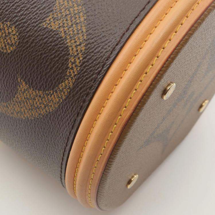 Pre Owned Louis Vuitton Cannes Brown Coated Canvas, Leather Top Handle Bag