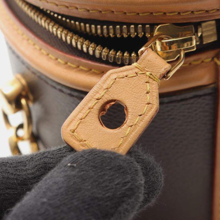 Pre Owned Louis Vuitton Cannes Brown Coated Canvas, Leather Top Handle Bag