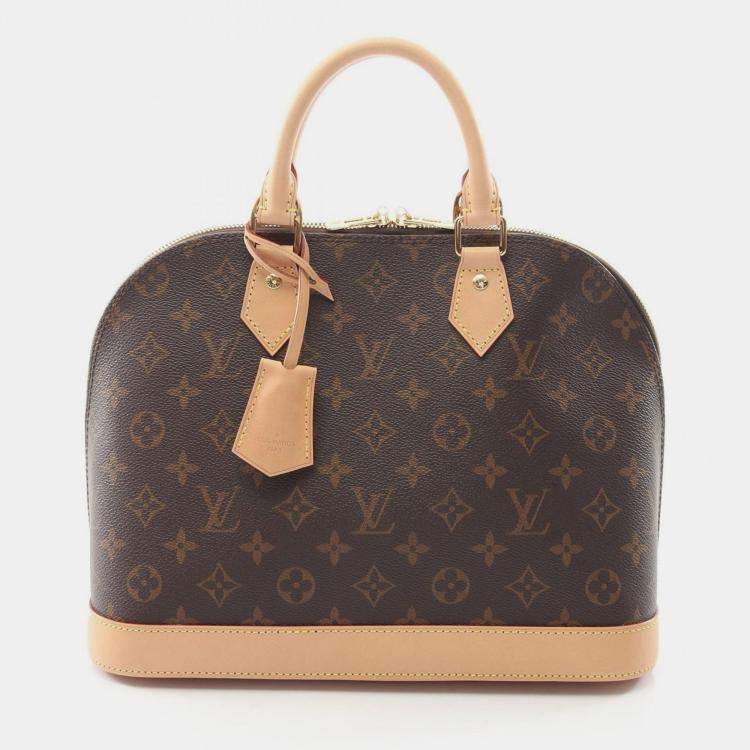 Pre Owned Louis Vuitton Alma PM Brown Monogram Canvas Shoulder Bag