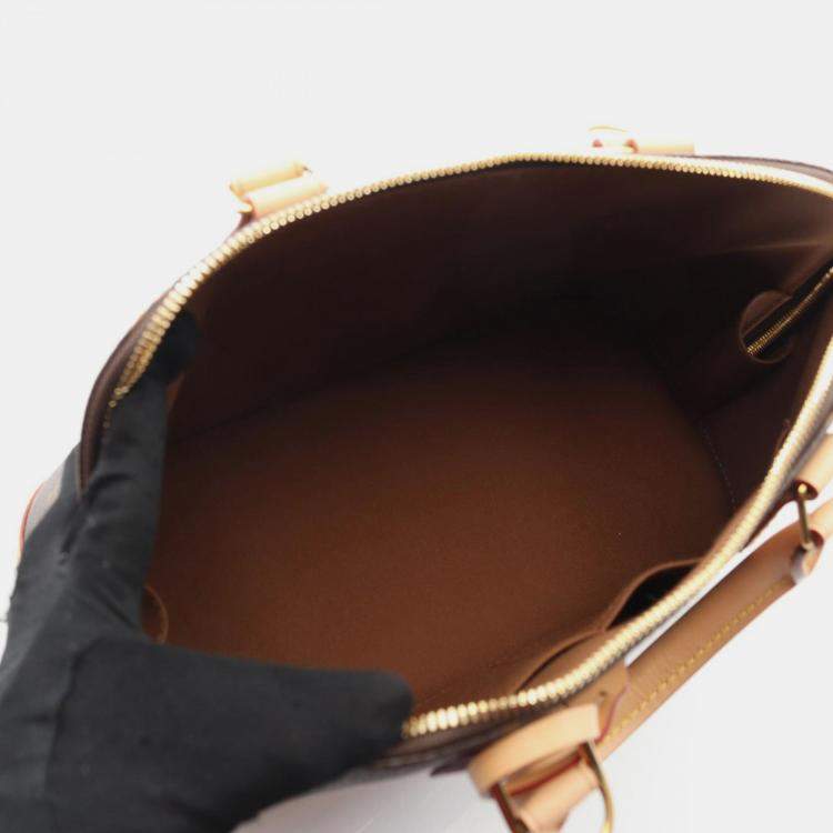 Pre Owned Louis Vuitton Alma PM Brown Monogram Canvas Shoulder Bag