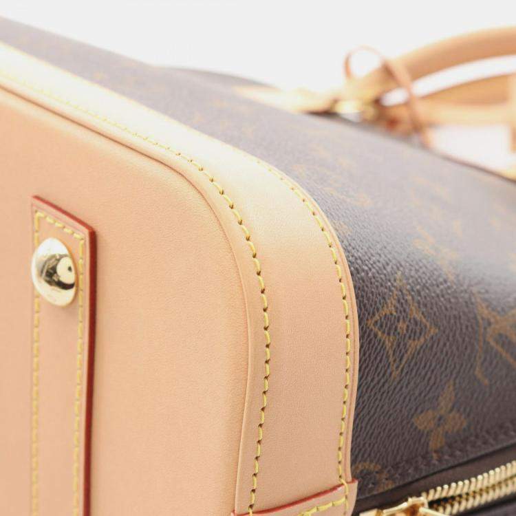 Pre Owned Louis Vuitton Alma PM Brown Monogram Canvas Shoulder Bag