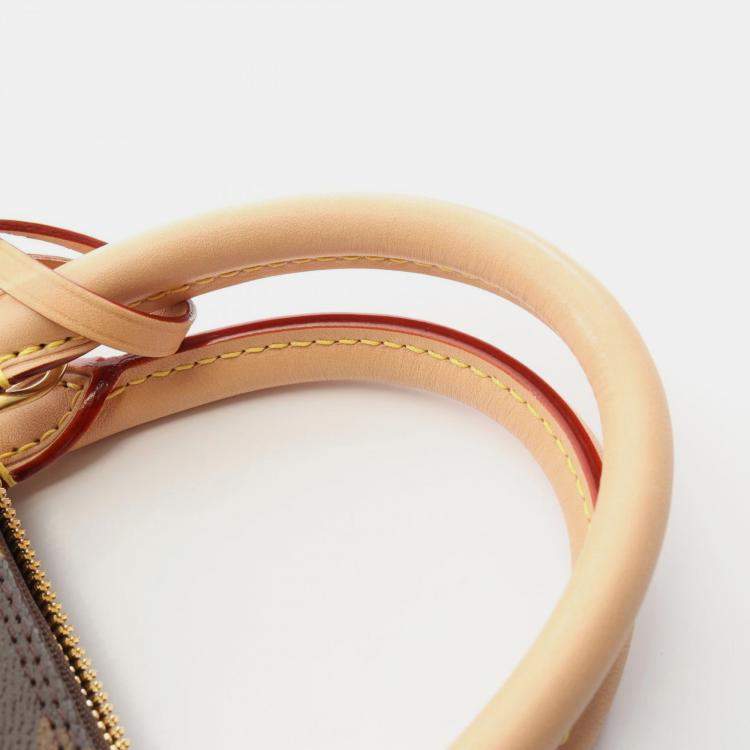 Pre Owned Louis Vuitton Alma PM Brown Monogram Canvas Shoulder Bag