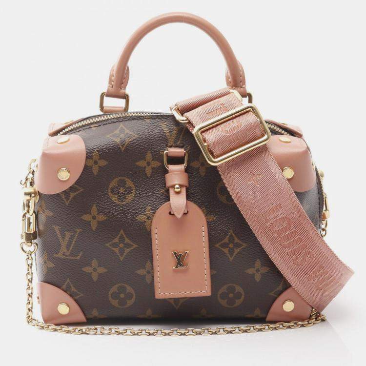 Pre Owned Louis Vuitton Petit Malle Souple Chain Monogram Canvas Shoulder Bag