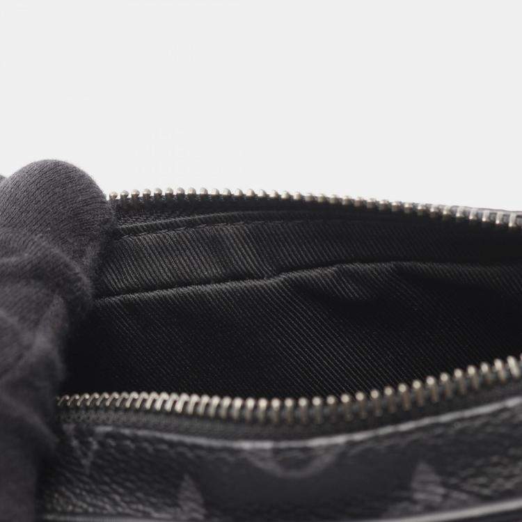 Pre Owned Louis Vuitton Nano Porte Documents Voyage Monogram Eclipse Canvas Shoulder Bag