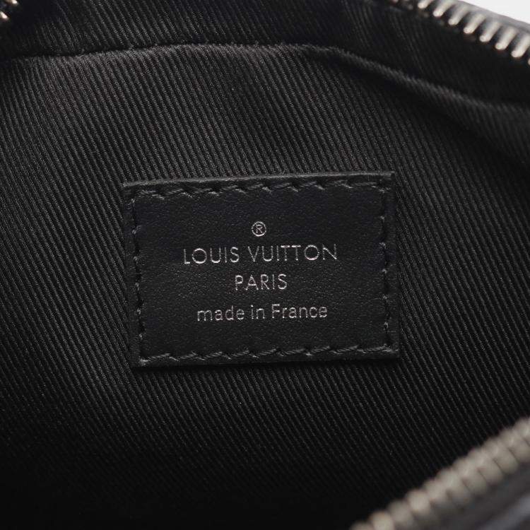 Pre Owned Louis Vuitton Nano Porte Documents Voyage Monogram Eclipse Canvas Shoulder Bag