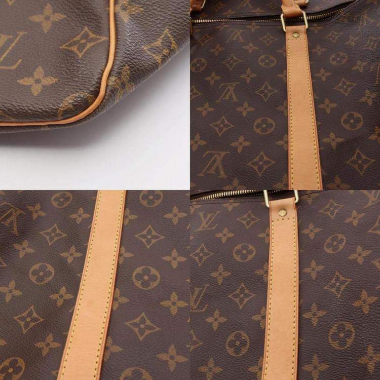 مملوكة مسبقًا Louis Vuitton Keepall Bandouliere 60 Monogram Canvas Boston Bag