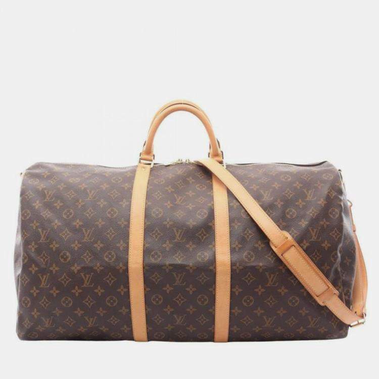 مملوكة مسبقًا Louis Vuitton Keepall Bandouliere 60 Monogram Canvas Boston Bag