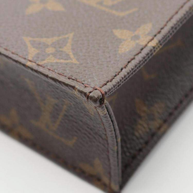 Pre Owned Louis Vuitton Petite Sac Plat Monogram Canvas Shoulder Bag