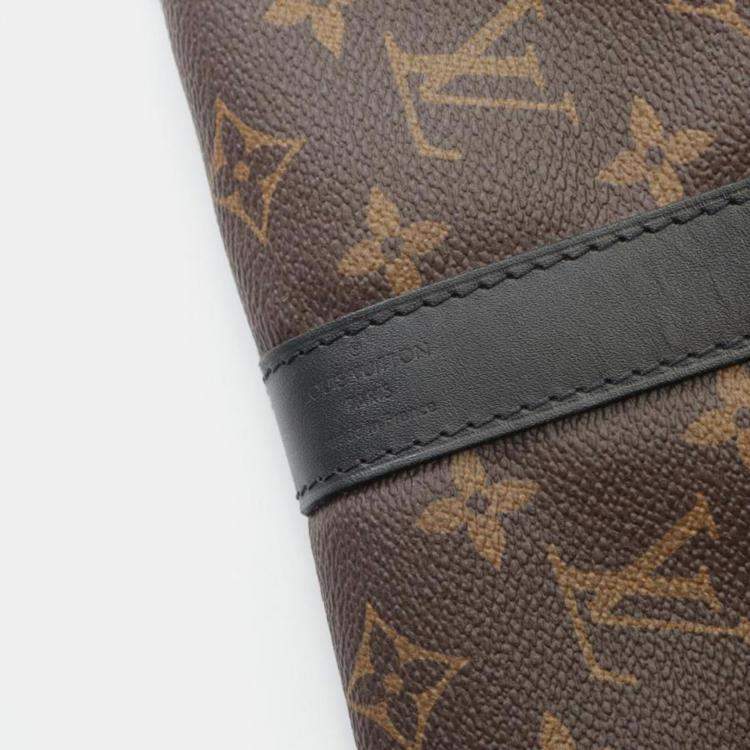 Pre Owned Louis Vuitton Keepall Bandouliere 45 Monogram Macassar Canvas Boston Bag