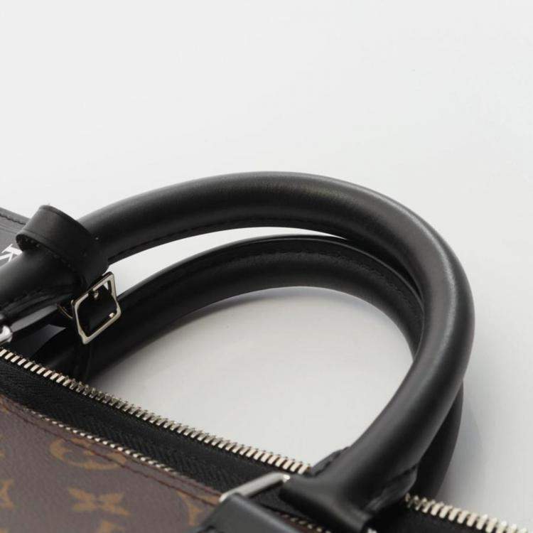 Pre Owned Louis Vuitton Keepall Bandouliere 45 Monogram Macassar Canvas Boston Bag