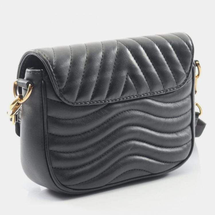 Pre Owned Louis Vuitton New Wave Noir Leather Shoulder Bag