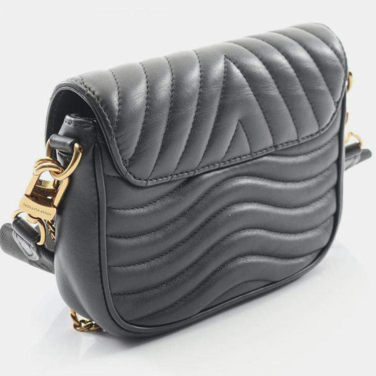 Pre Owned Louis Vuitton New Wave Noir Leather Shoulder Bag