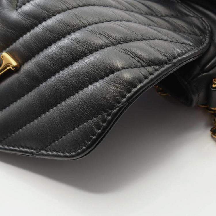 Pre Owned Louis Vuitton New Wave Noir Leather Shoulder Bag