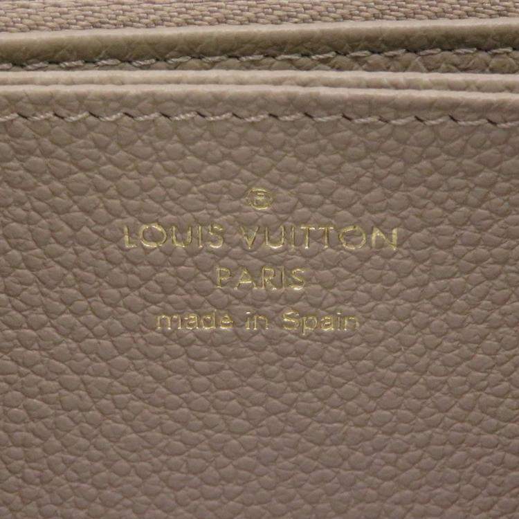 Pre Owned Louis Vuitton Zippy Wallet Tourterelle Monogram Empreinte Leather