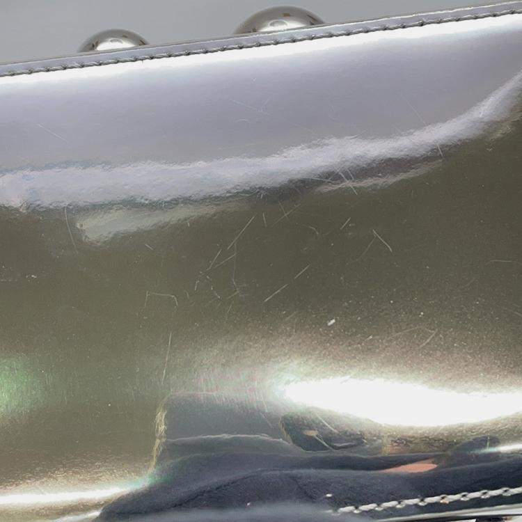 Pre Owned Louis Vuitton Capucines Metal Dots Silver Leather Size Bb