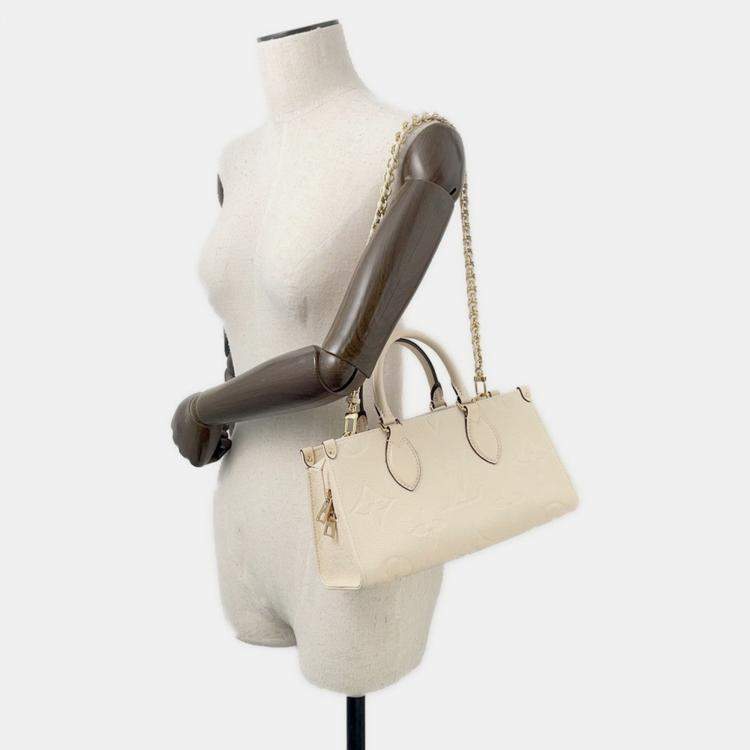 Pre Owned Louis Vuitton Onthego Claim Monogram Empreinte Leather Size Ew