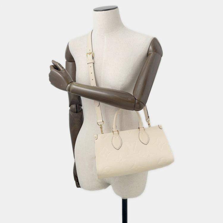 Pre Owned Louis Vuitton Onthego Claim Monogram Empreinte Leather Size Ew