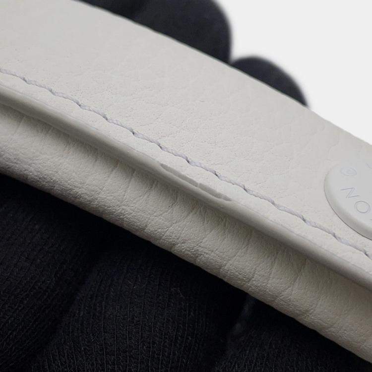 Pre Owned Louis Vuitton Flap Soft Trunk Messenger White Taurillon Leather