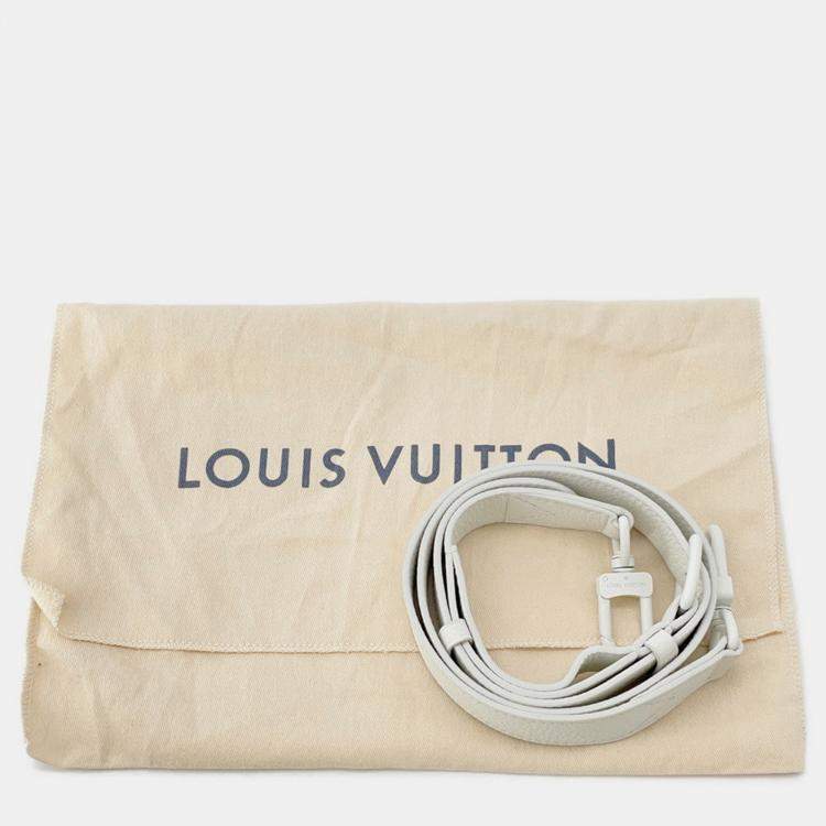 Pre Owned Louis Vuitton Flap Soft Trunk Messenger White Taurillon Leather