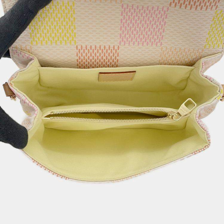 Pre Owned Louis Vuitton Pochette Metis Ew PeachDamier Licious