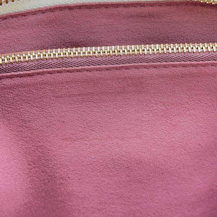 Pre Owned Louis Vuitton Coussin Blanc/Pink Monogram Lamb Leather Size Pm