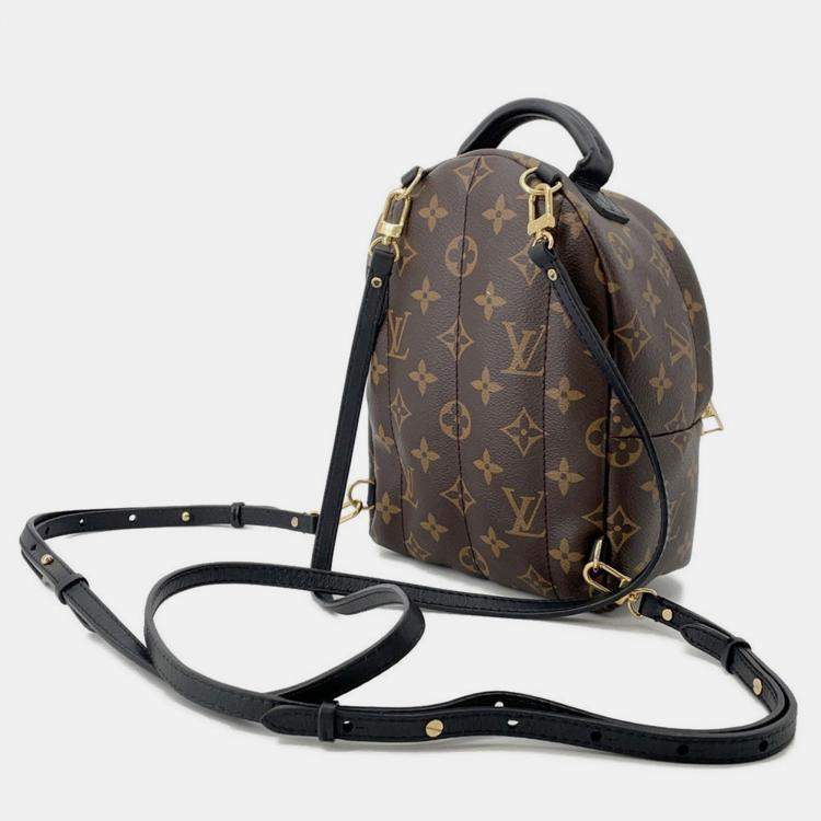 Pre Owned Louis Vuitton Palm Springs Backpack Brown Monogram Size Mini