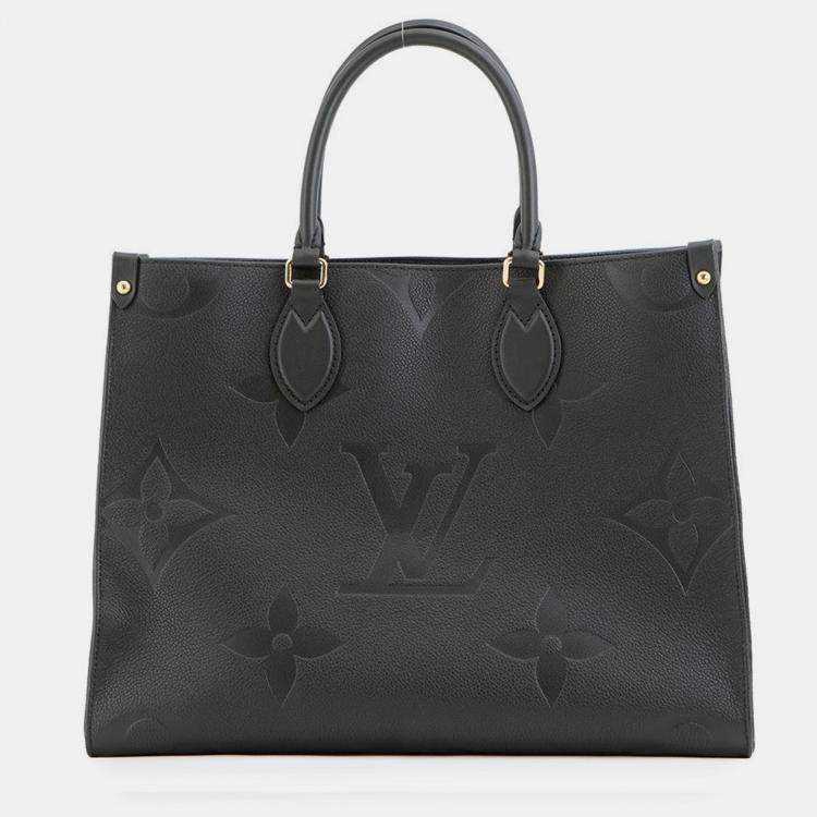 Pre Owned Louis Vuitton Onthego Noir Monogram Empreinte Leather Size Mm