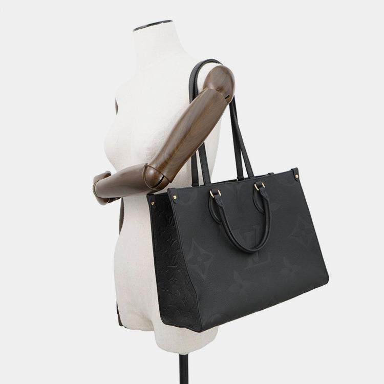 Pre Owned Louis Vuitton Onthego Noir Monogram Empreinte Leather Size Mm