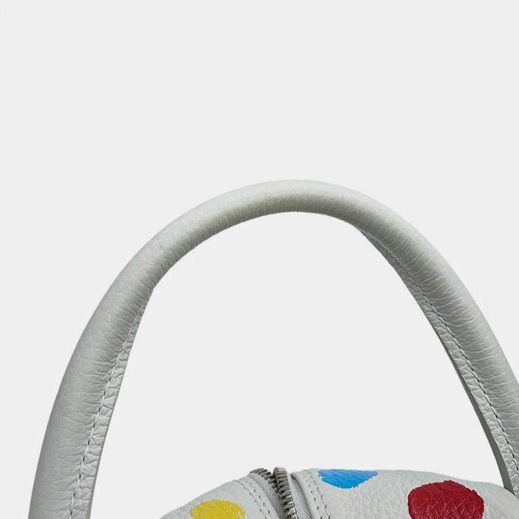Pre Owned Louis Vuitton Square Bag China Exclusive White/Multicolor Monogram Empreinte Leather