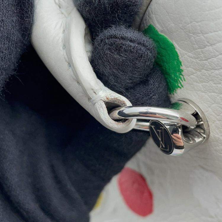 Pre Owned Louis Vuitton Square Bag China Exclusive White/Multicolor Monogram Empreinte Leather