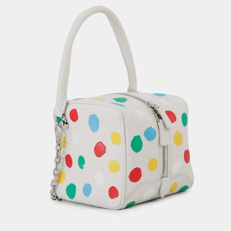 Pre Owned Louis Vuitton Square Bag China Exclusive White/Multicolor Monogram Empreinte Leather