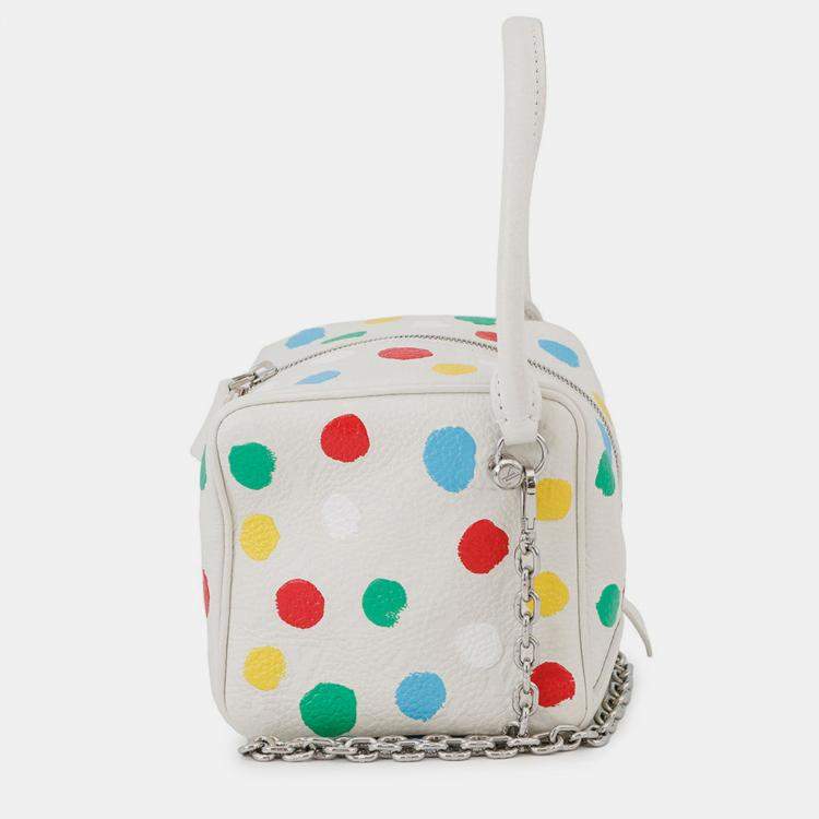 Pre Owned Louis Vuitton Square Bag China Exclusive White/Multicolor Monogram Empreinte Leather