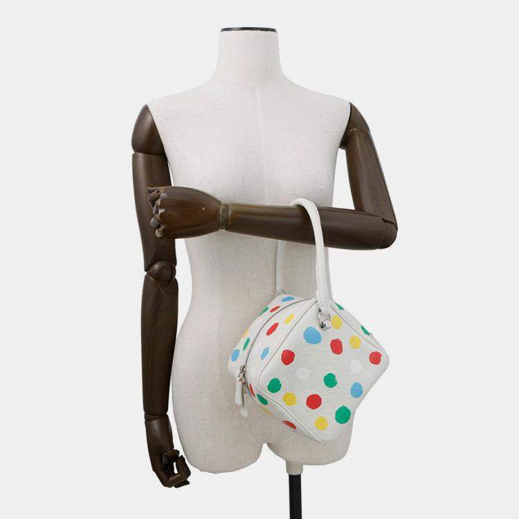 Pre Owned Louis Vuitton Square Bag China Exclusive White/Multicolor Monogram Empreinte Leather