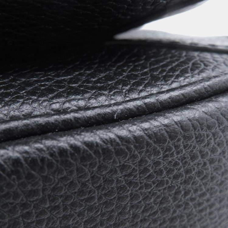 Pre Owned Louis Vuitton Pochette Metis Ew Noir Monogram Empreinte Leather