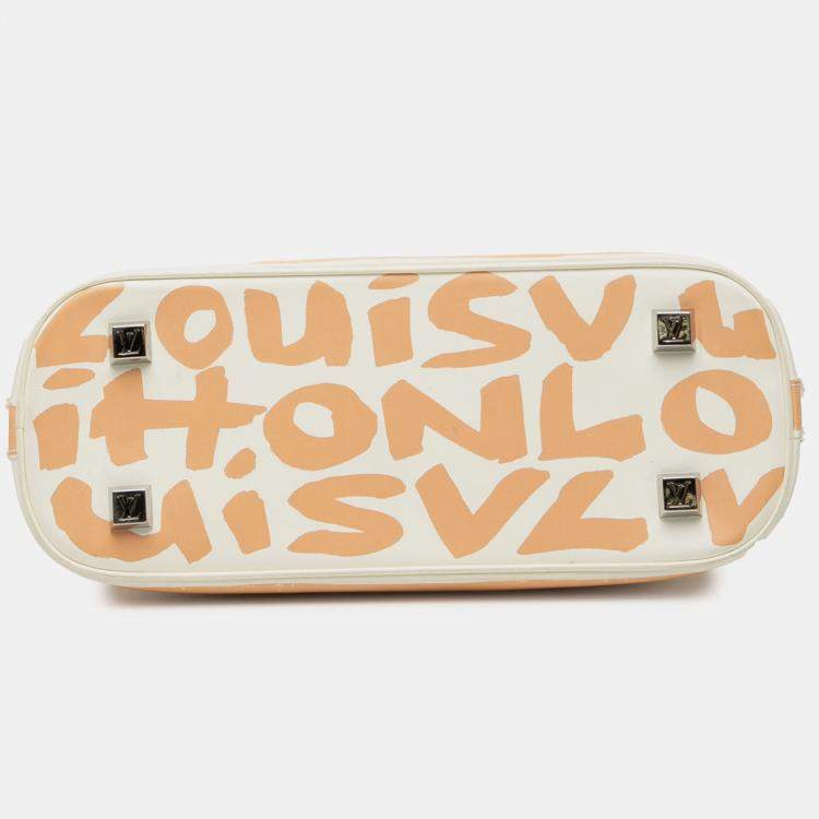 Pre Owned Louis Vuitton White Stephen Sprouse Graffiti Alma MM