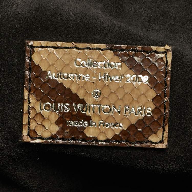 Pre Owned Louis Vuitton Whisper PM Black Monogram Kohl Suede Bag