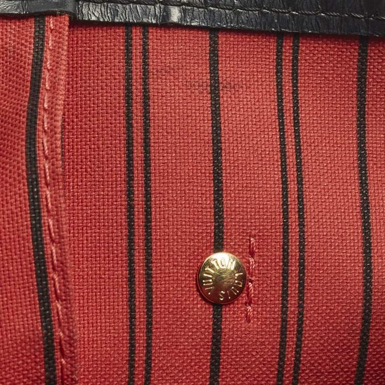 Pre Owned Louis Vuitton World Tour Neverfull MM NM Black Monogram Canvas Bag