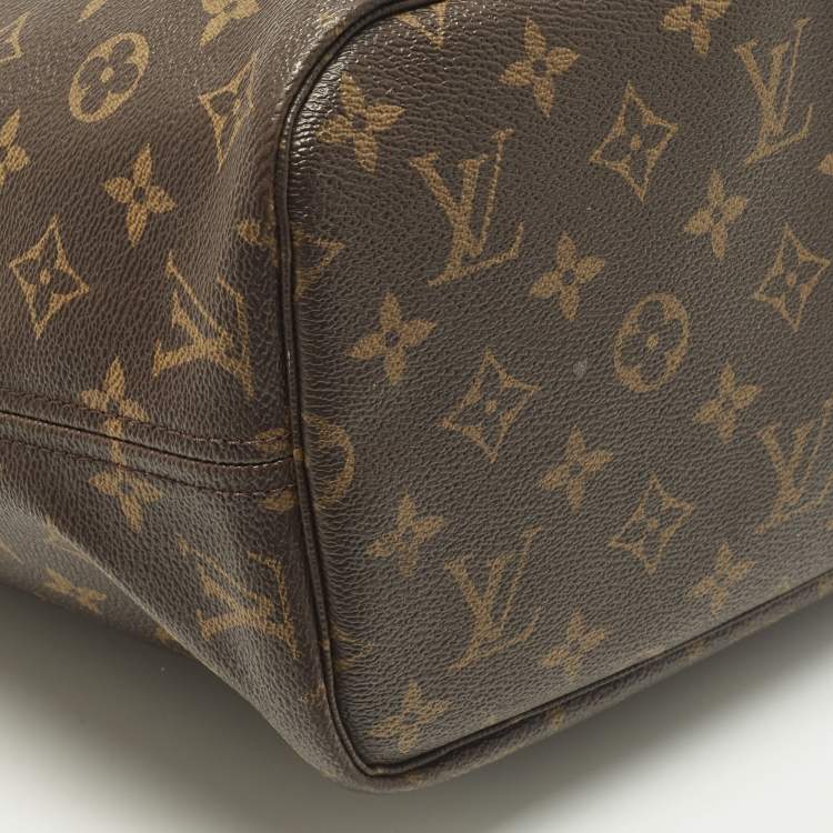 Pre Owned Louis Vuitton World Tour Neverfull MM NM Black Monogram Canvas Bag