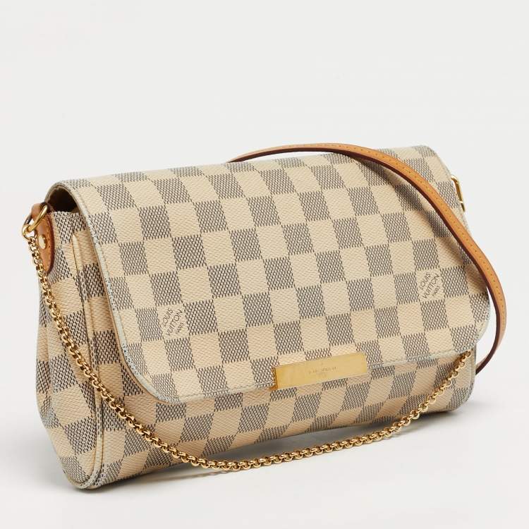 Pre Owned Louis Vuitton Favorite MM Damier Azur Canvas Bag