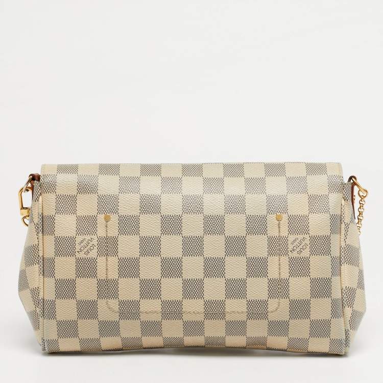 Pre Owned Louis Vuitton Favorite MM Damier Azur Canvas Bag