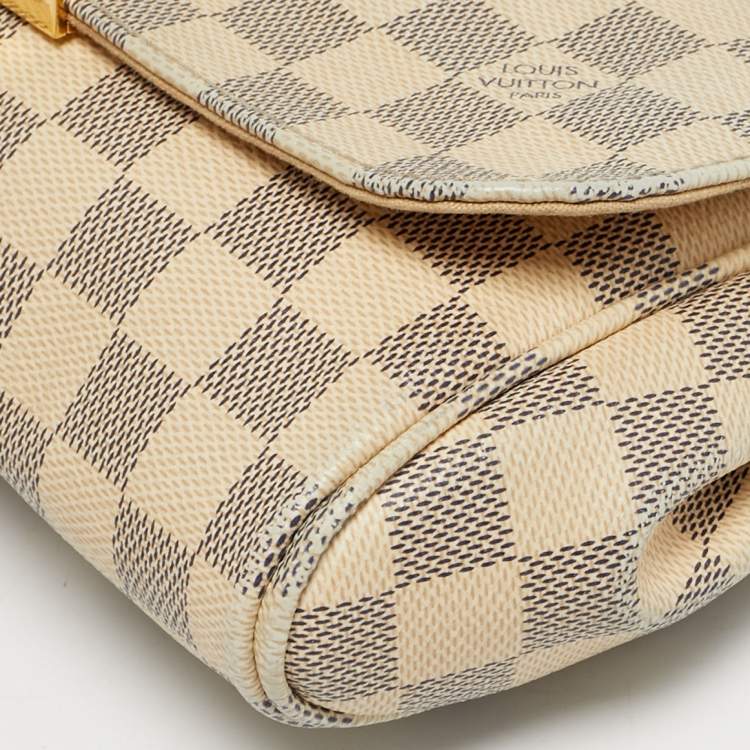 Pre Owned Louis Vuitton Favorite MM Damier Azur Canvas Bag