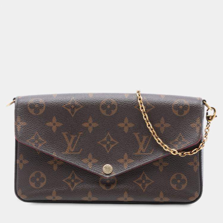 Pre Owned Louis Vuitton Brown Monogram Pochette Felicie